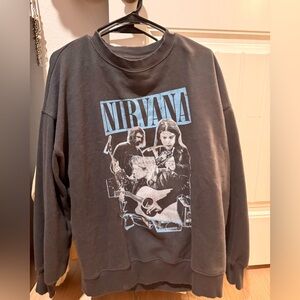 American Eagle Outfitters Black Graphic Sweatshirt